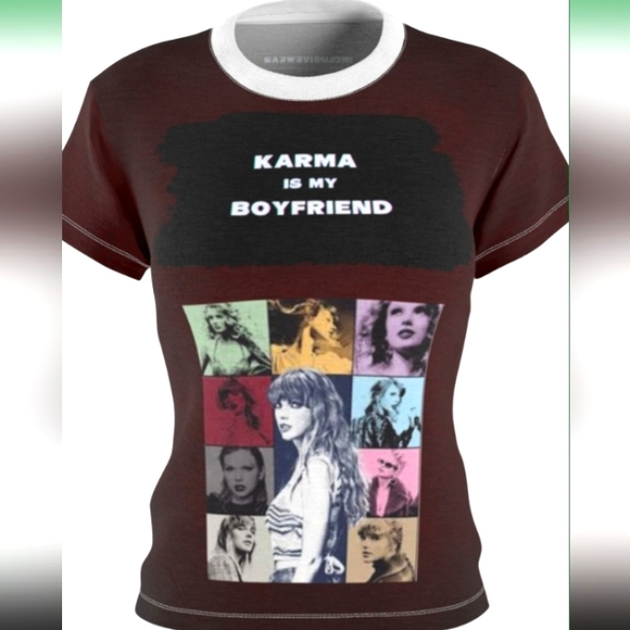 Taylor Swift New "Karma is My Boyfriend" Woman's Top Short Sleeve - Picture 2 of 6